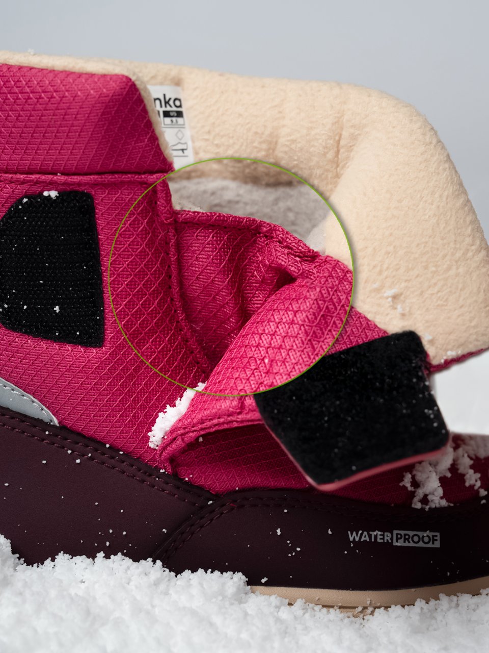 Kid's barefoot snow boots Be Lenka Ailo Kids - Berry