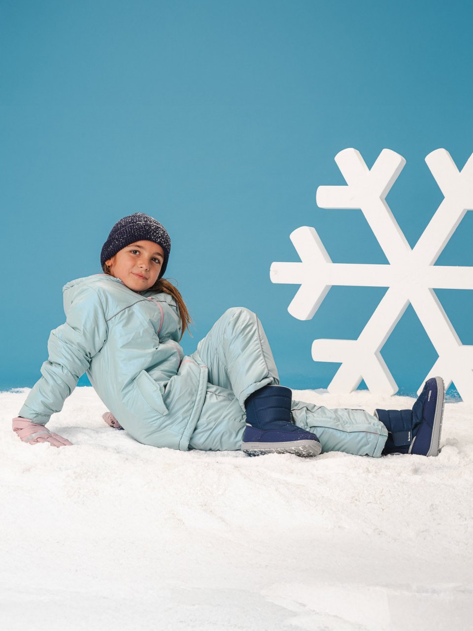 Bottes de neige barefoot pour enfants Be Lenka Ailo Kids - Dark Blue