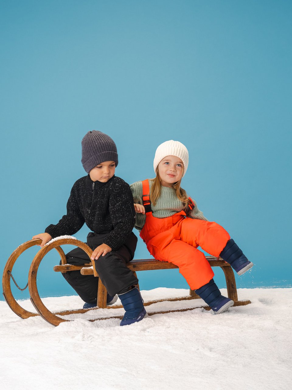 Bottes de neige barefoot pour enfants Be Lenka Ailo Preschool - Dark Blue