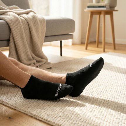 Barebarics - Barefoot Socks - Low-cut - Black - 3 pack