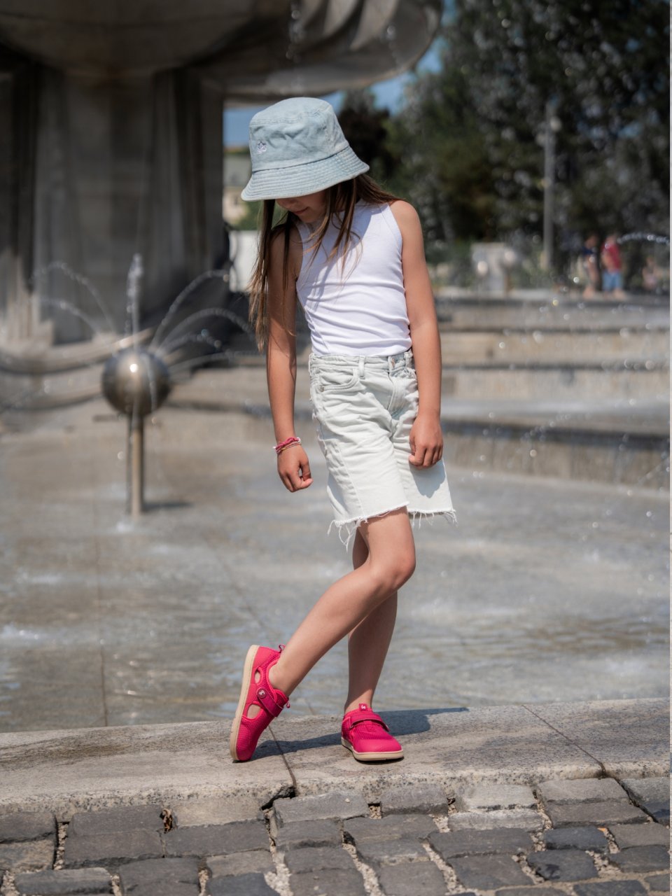 Barfuß-Sandalen für Kinder Zest Kids - Berry