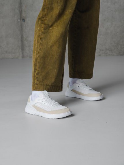 Barefoot tenisky Barebarics Vaporo - White & Beige