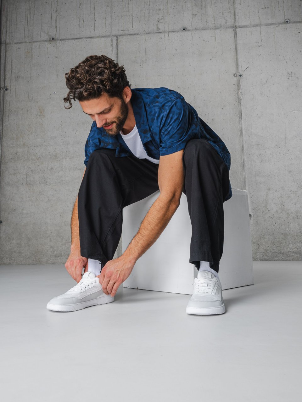 Barefoot Sneakers Barebarics Vaporo - White & Light Grey