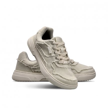 Barefoot Sneakers Barebarics Zing - Cream White - Denim