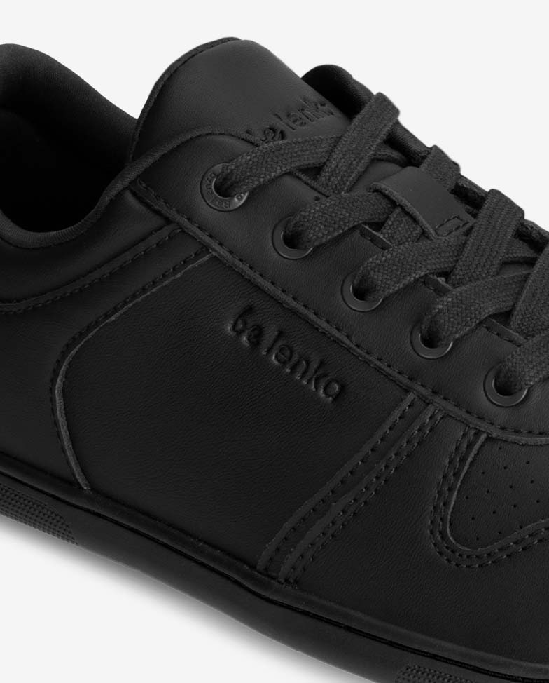 Be Lenka Echo - All Black, barefoot sneakers, logo and stitching detail