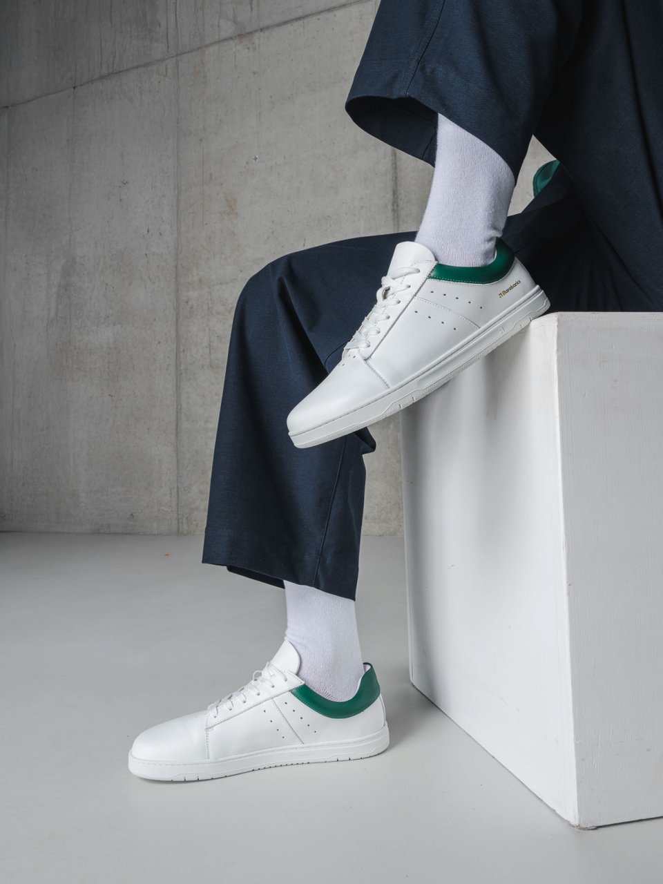 Calzado Barefoot Barebarics Enigma - White & Dark Green