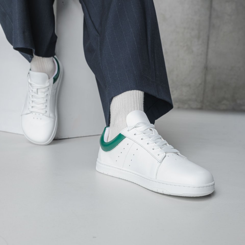 Calzado Barefoot Barebarics Enigma - White & Dark Green