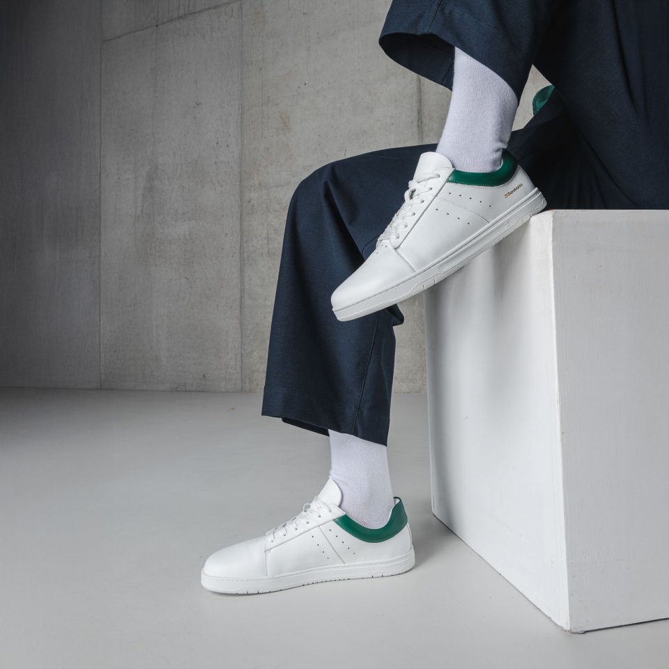 Calzado Barefoot Barebarics Enigma - White & Dark Green