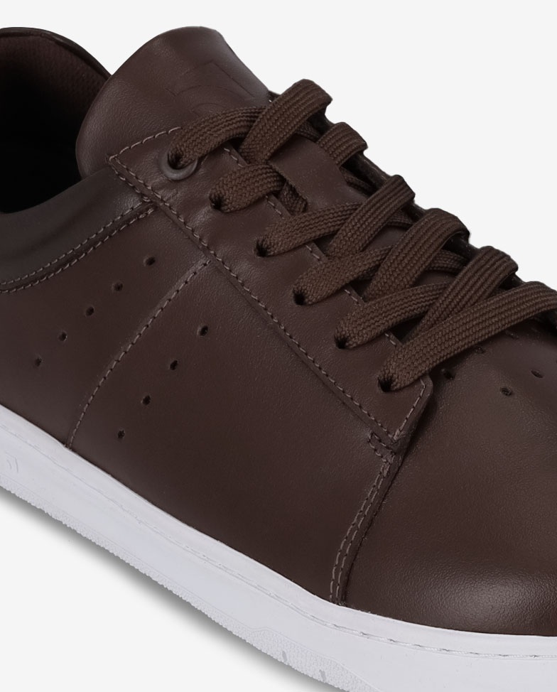 Barebarics Enigma - Dark Brown, barefoot sneakers, side view