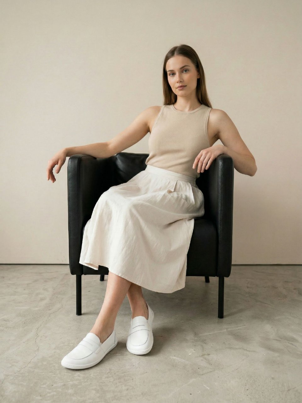 Barefoot mokasíny Be Lenka Buena - All White