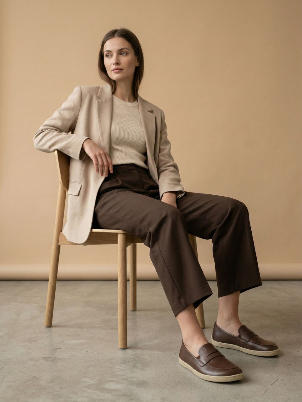Barefoot Mocassins Be Lenka Buena - Dark Brown & Beige