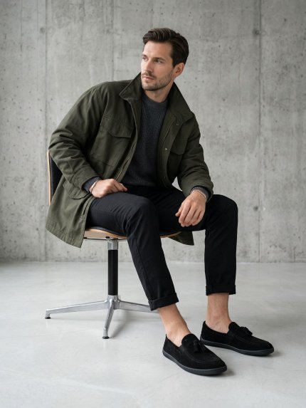 Barefoot Mocassins Be Lenka Portsiders - All Black
