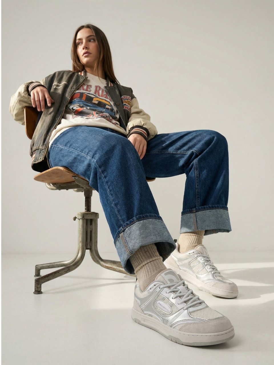 Barefoot tenisky Barebarics Dropsta - Silver & White