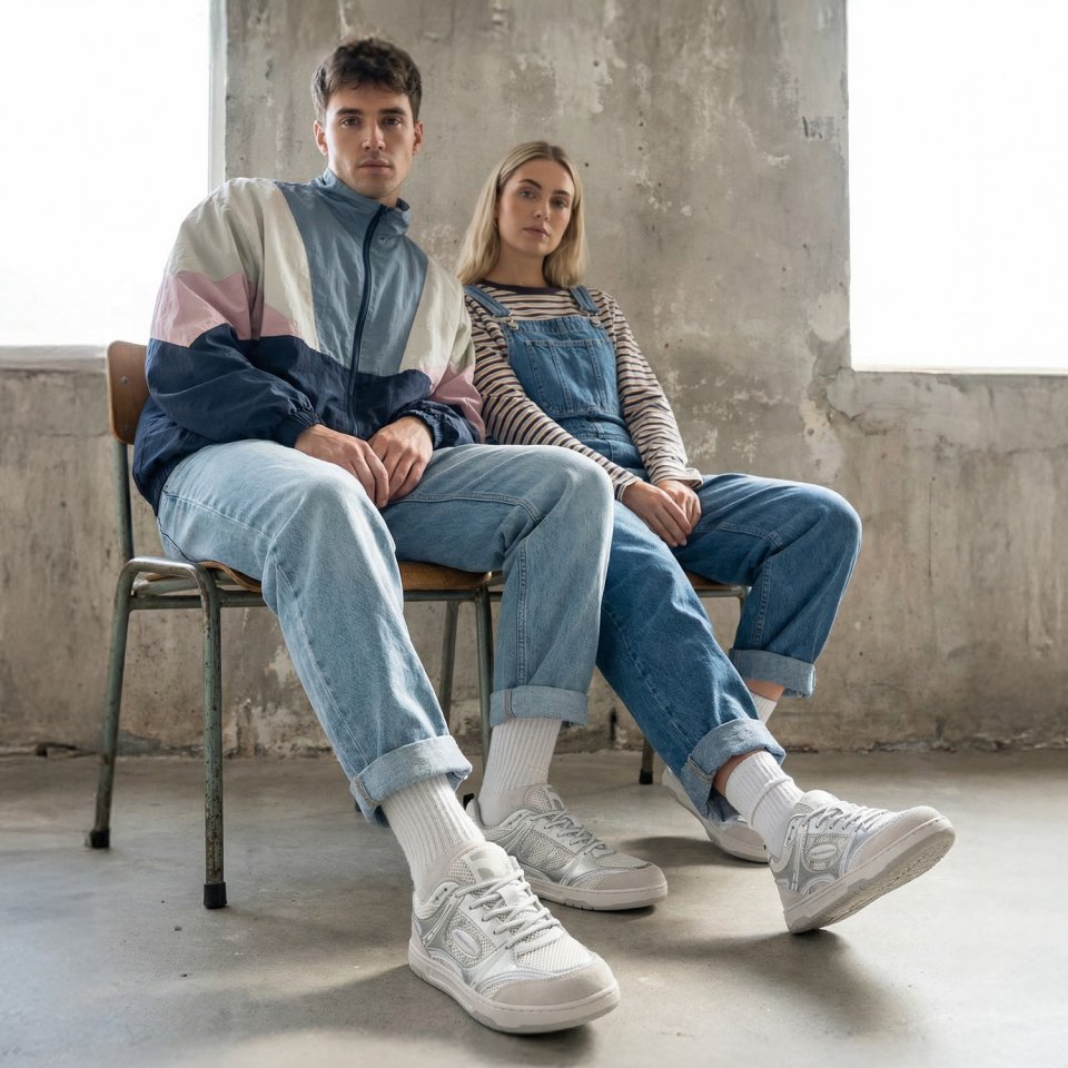 Barefoot baskets Barebarics Dropsta - Silver & White