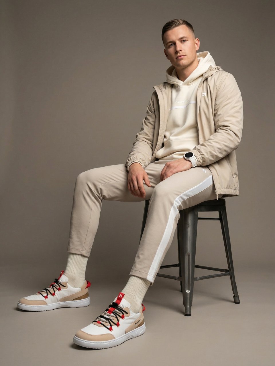 Barefoot Sneakers Barebarics Revive - Beige & White