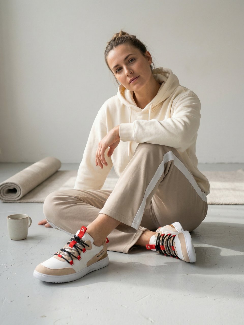 Barefoot Sneakers Barebarics Revive - Beige & White