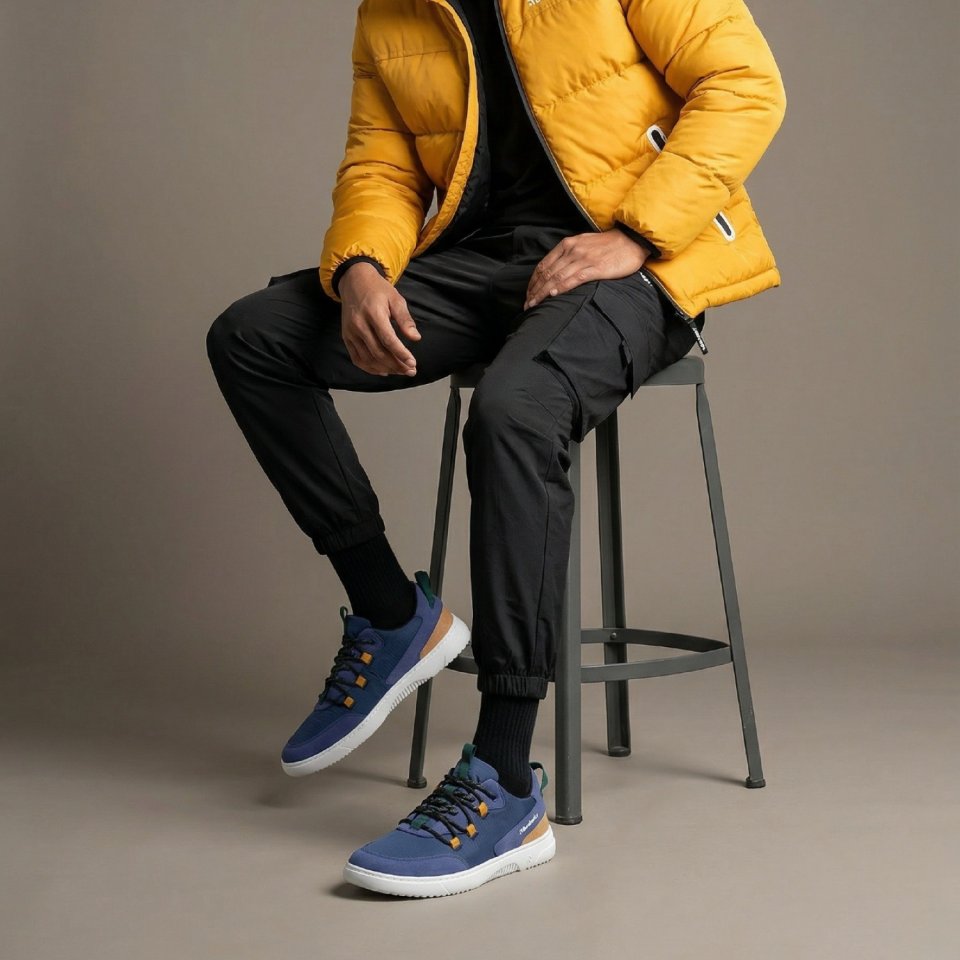 Barefoot Sneakers Barebarics Revive - Blue & White