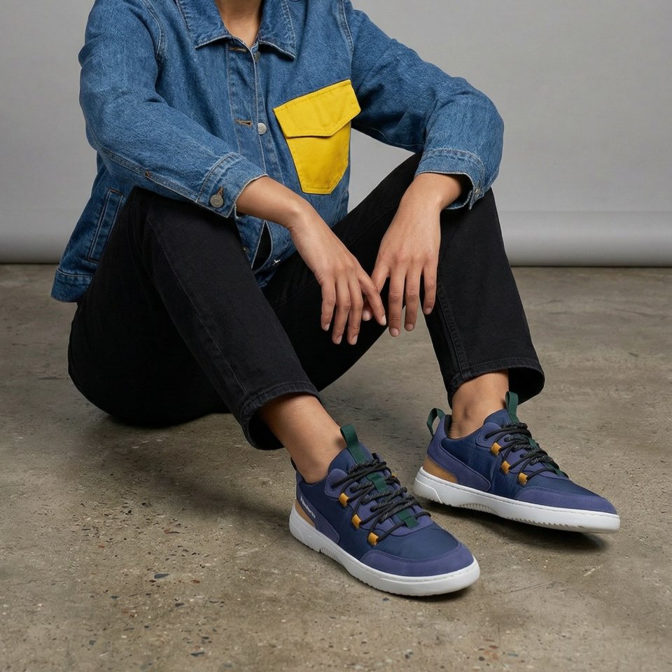 Barefoot Sneakers Barebarics Revive - Blue & White