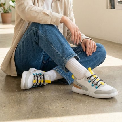 Sneakers Barefoot Barebarics Revive - White & Grey