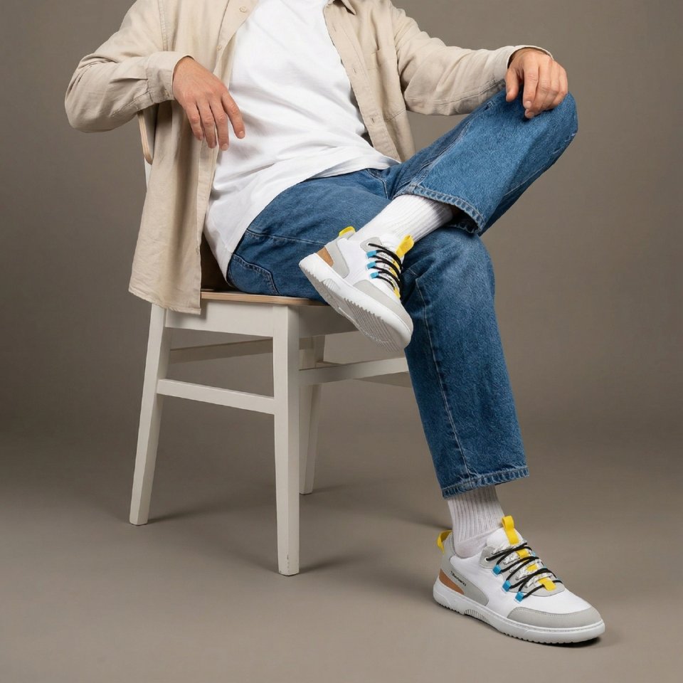 Barefoot Sneakers Barebarics Revive - White & Grey