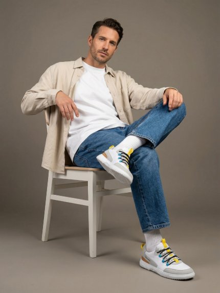 Barefoot Sneakers Barebarics Revive - White & Grey