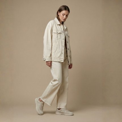Barefoot Sneakers Barebarics Zing Denim - Cream White