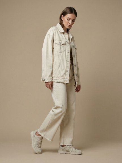 Barefoot Sneakers Barebarics Zing Denim - Cream White