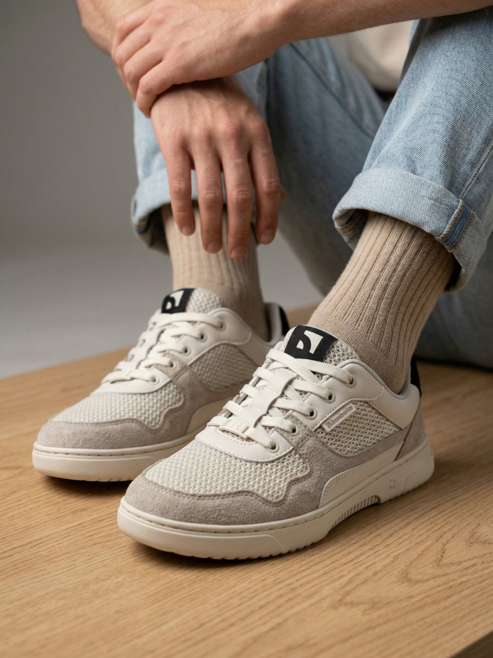 Barefoot Sneakers Barebarics Zing - Fresh - White & Beige