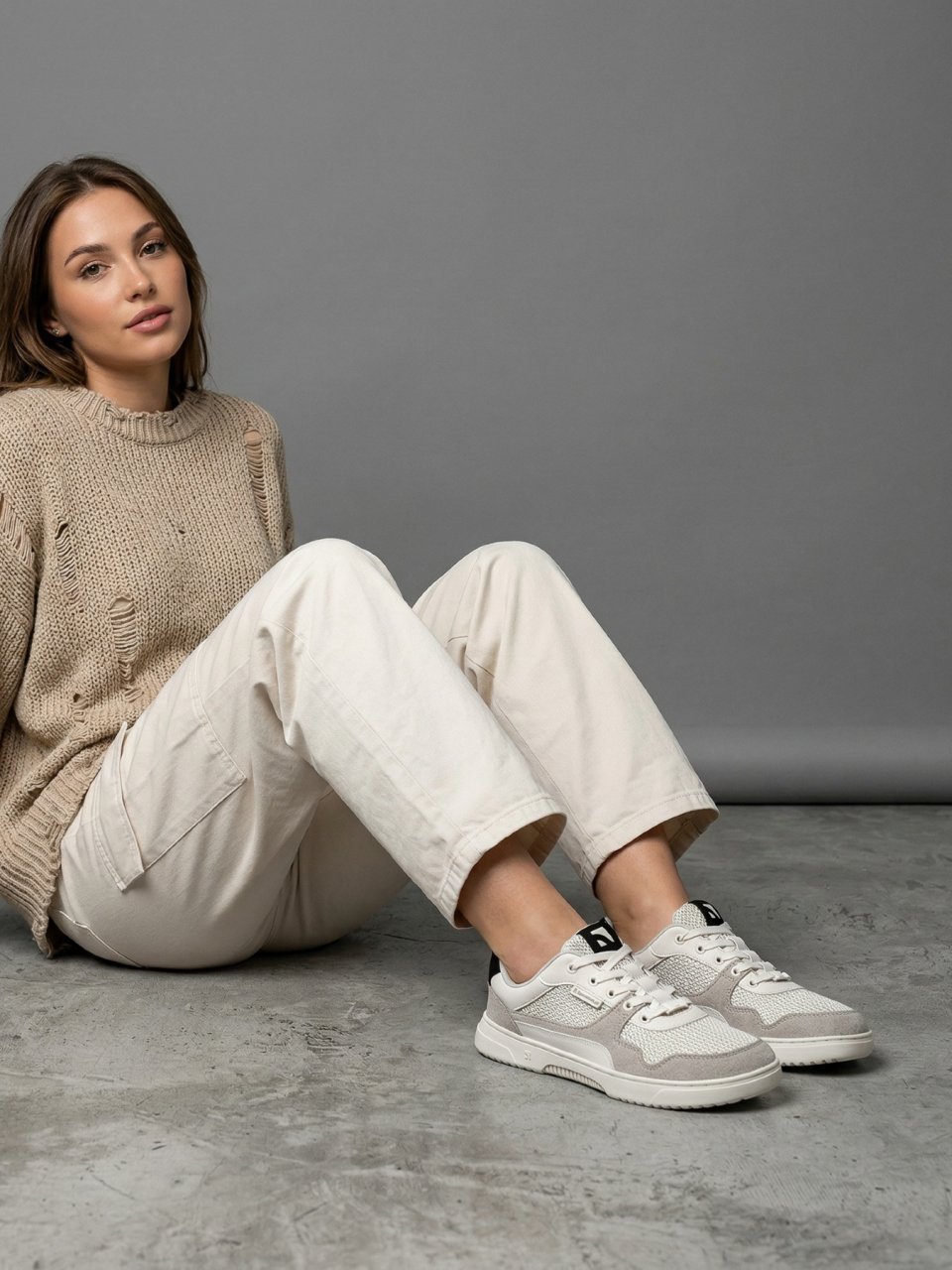 Barefoot Sneakers Barebarics Zing - Fresh - White & Beige