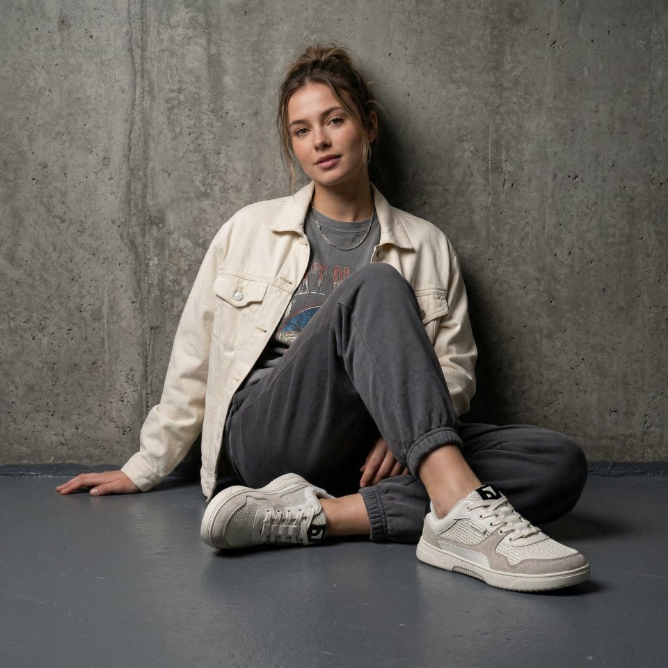 Barefoot Sneakers Barebarics Zing - Fresh - White & Beige