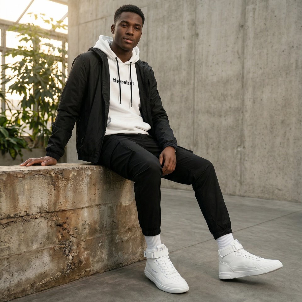 Barefoot Sneakers Barebarics Zing - High Top - All White