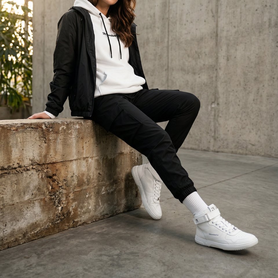 Barefoot Sneakers Barebarics Zing - High Top - All White