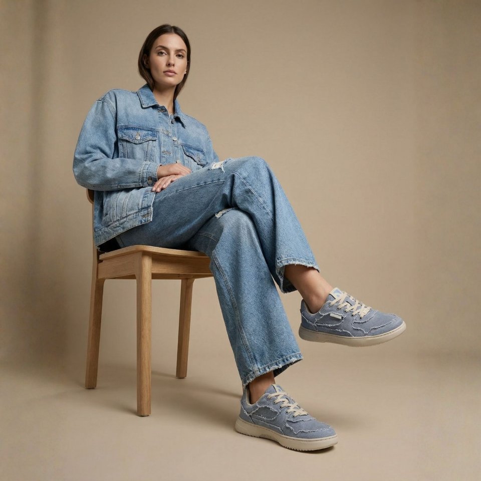 Barefoot tenisky Barebarics Zing Denim - Light Blue