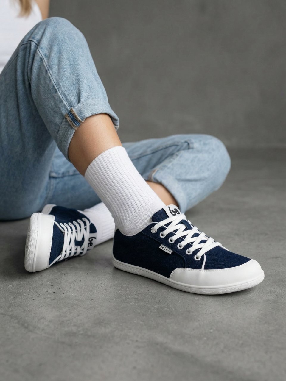 Barefoot tenisky Be Lenka Rebound - Dark Blue & White