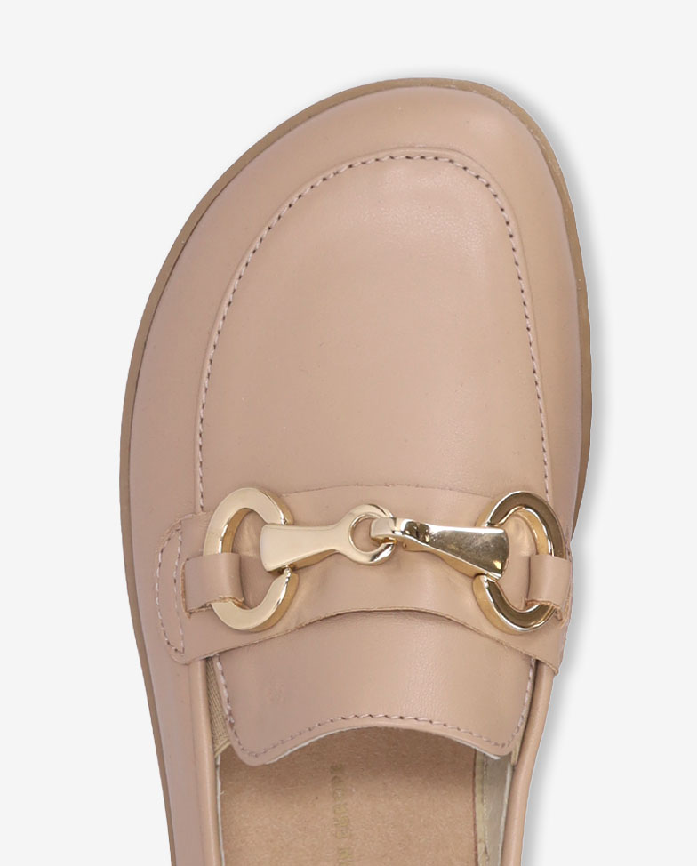 Be Lenka Viva - Latte Brown, barefoot moccasins, golden buckle detail