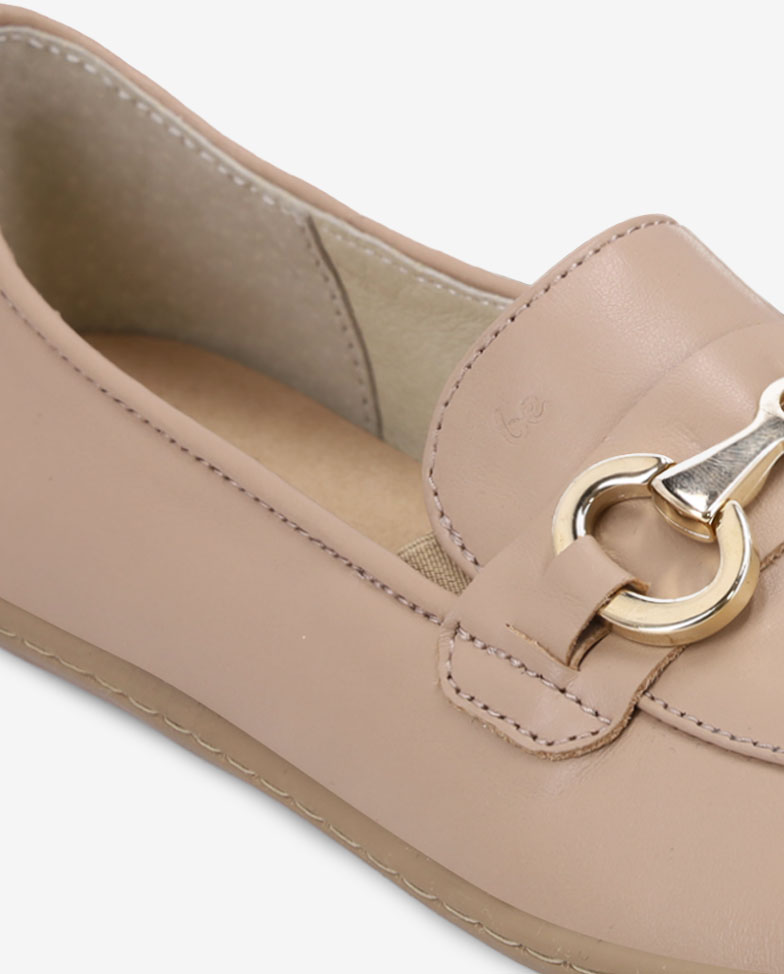 Be Lenka Viva - Latte Brown, barefoot moccasins, detailed side view