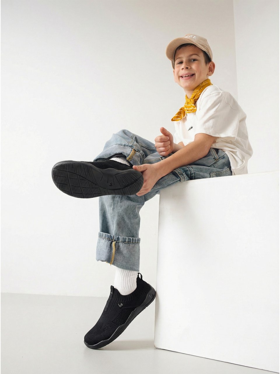 Scarpe barefoot slip-on per bambini Be Lenka Luppo Junior - All Black