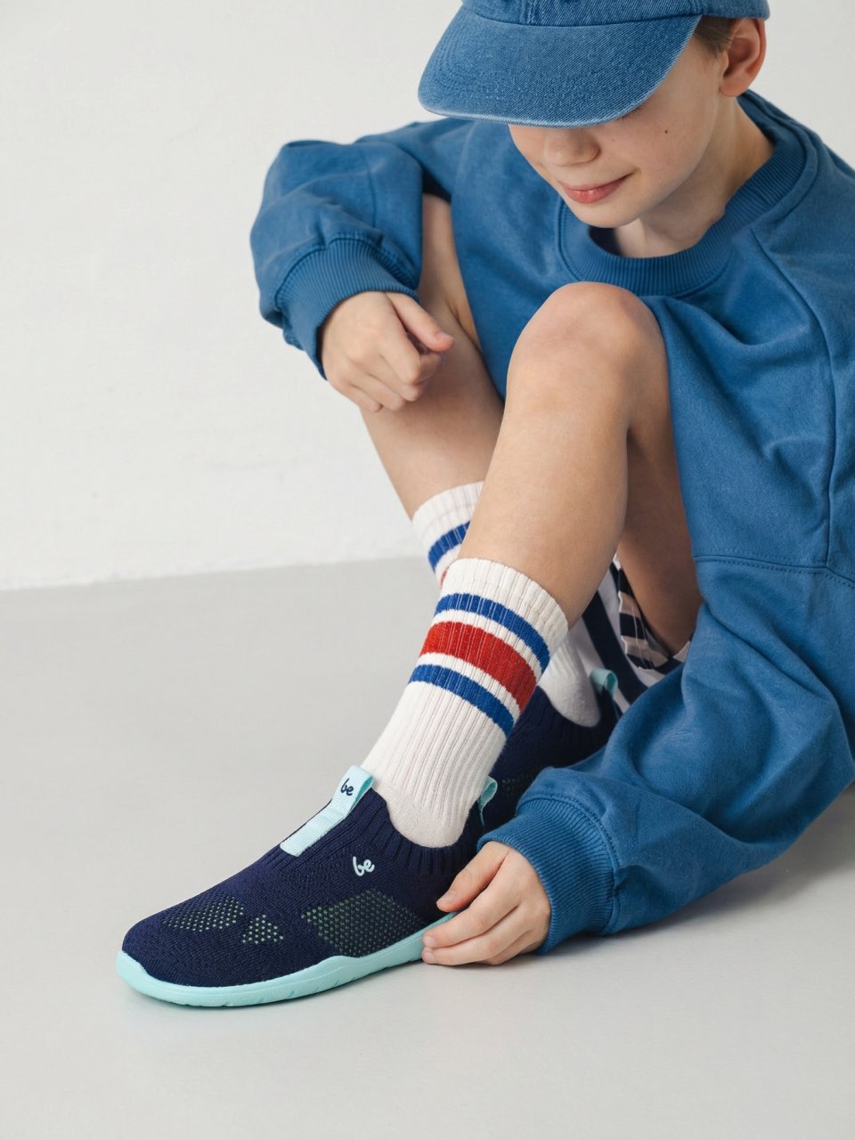 Chaussures barefoot Slip-on pour enfants Be Lenka Luppo Kids - Blue & Aqua