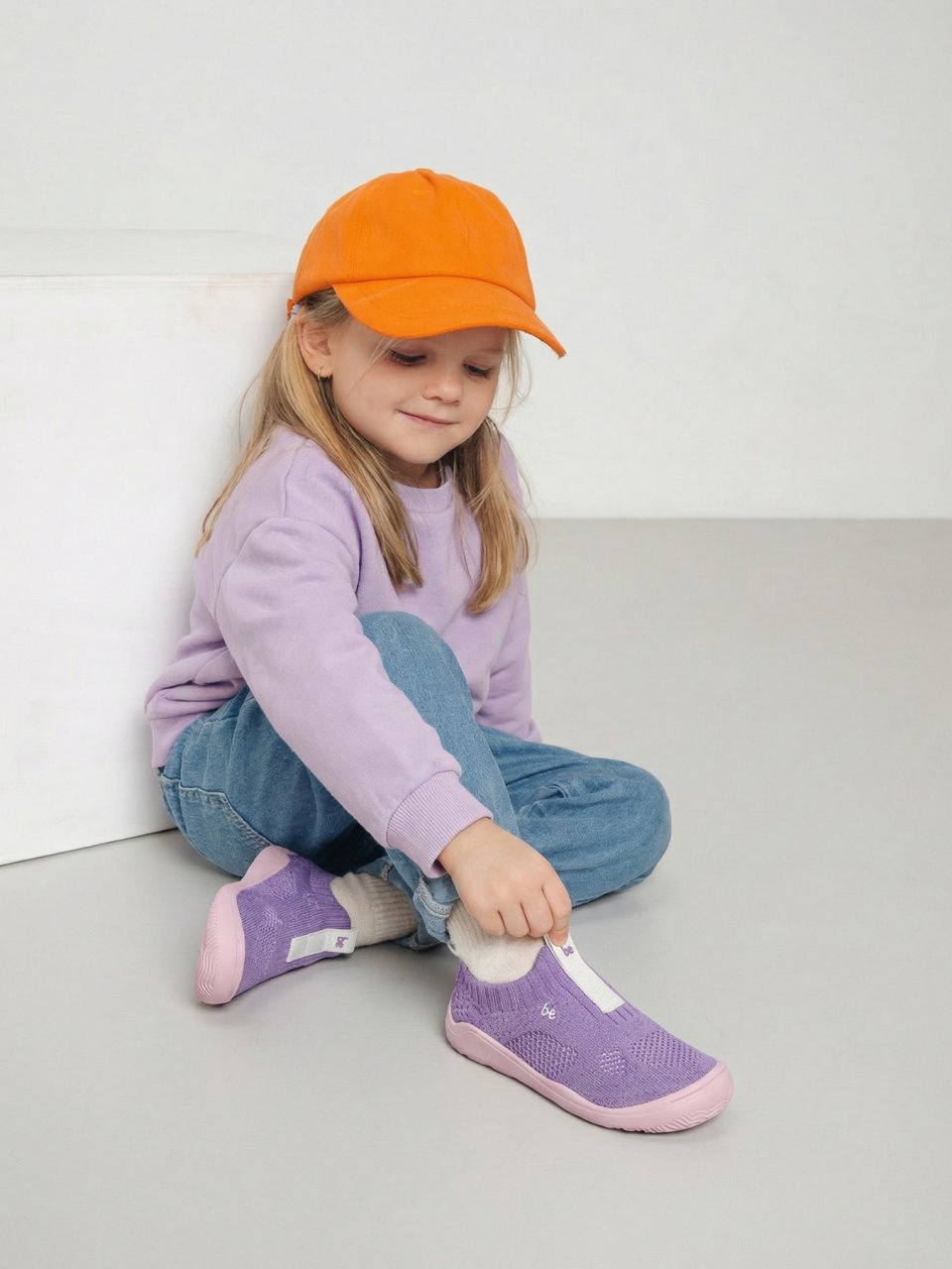 Kinder barefoot Slip-on Schuhe Be Lenka Luppo Preschool - Lilac & Pink