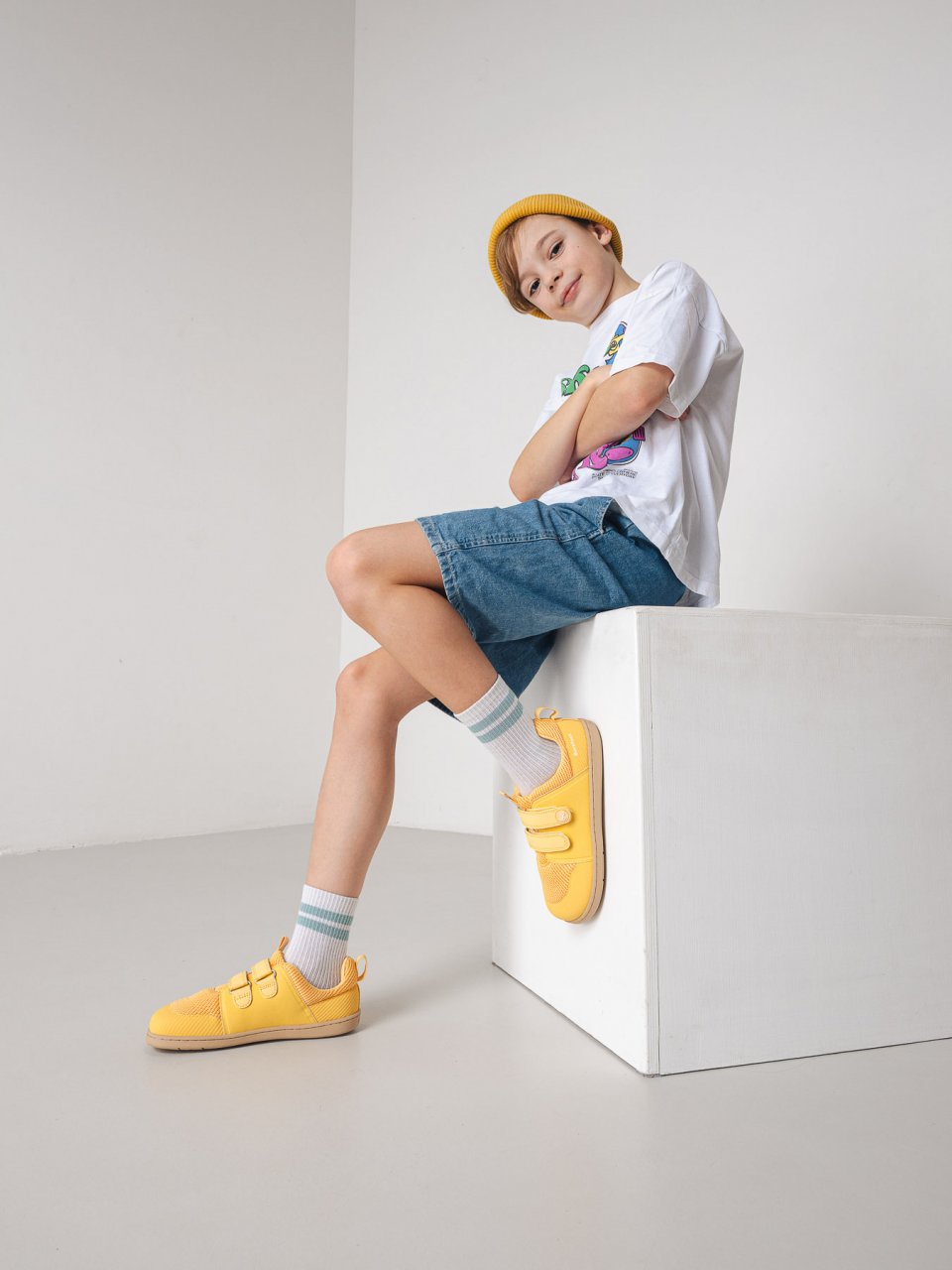 Barefoot zapatillas de niños Be Lenka Bounty Kids - Yellow