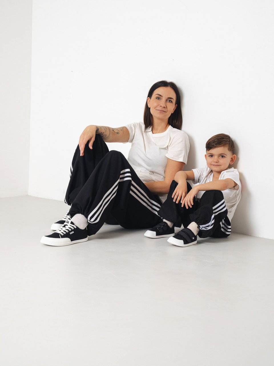 Barefoot scarpe sportive bambini Be Lenka Canvi Preschool - Black & White