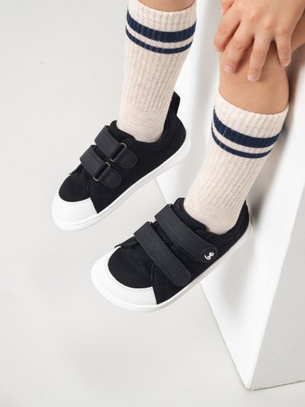 Kinder Barfuß Sneakers Be Lenka Canvi Kids - Black & White