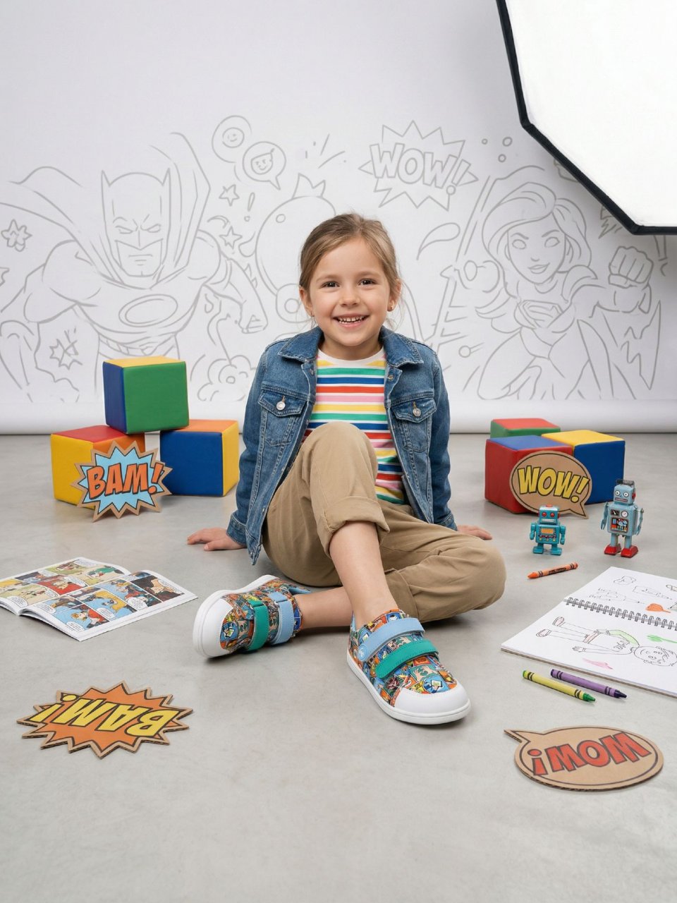 Barefoot scarpe sportive bambini Be Lenka Canvi Preschool - Comics Color