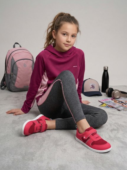 Baskets enfants barefoot Be Lenka Glade Kids - Dark Pink