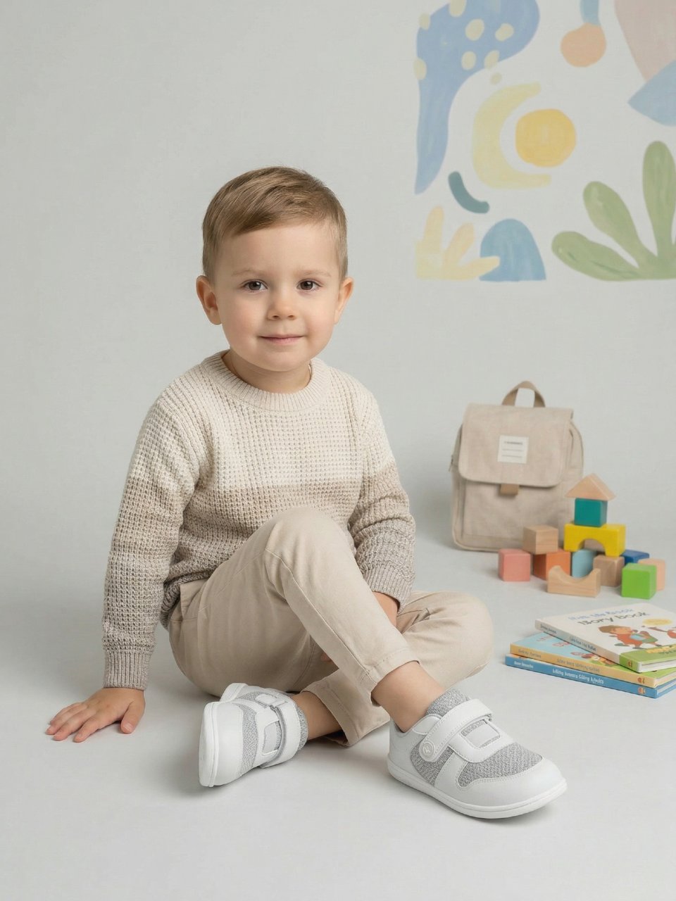 Dziecięce trampki barefoot Be Lenka Glade Preschool - Light Grey