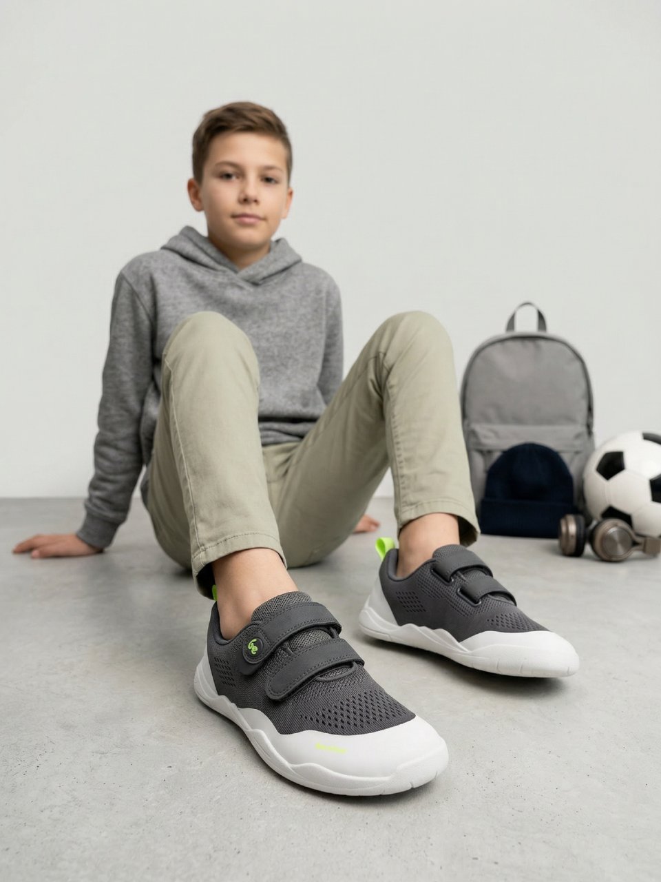 Kinder Barfuß Sneakers Be Lenka Nubo Junior - Grey