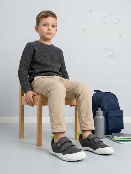 Kids Barefoot Sneakers Be Lenka Nubo Kids - Grey