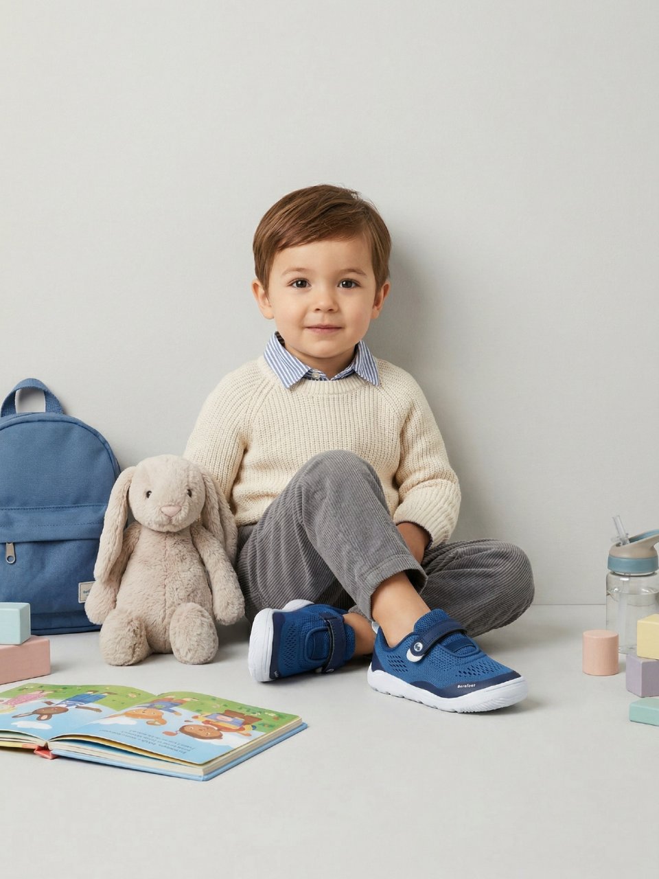 Baskets enfants barefoot Be Lenka Nubo Preschool - Blue