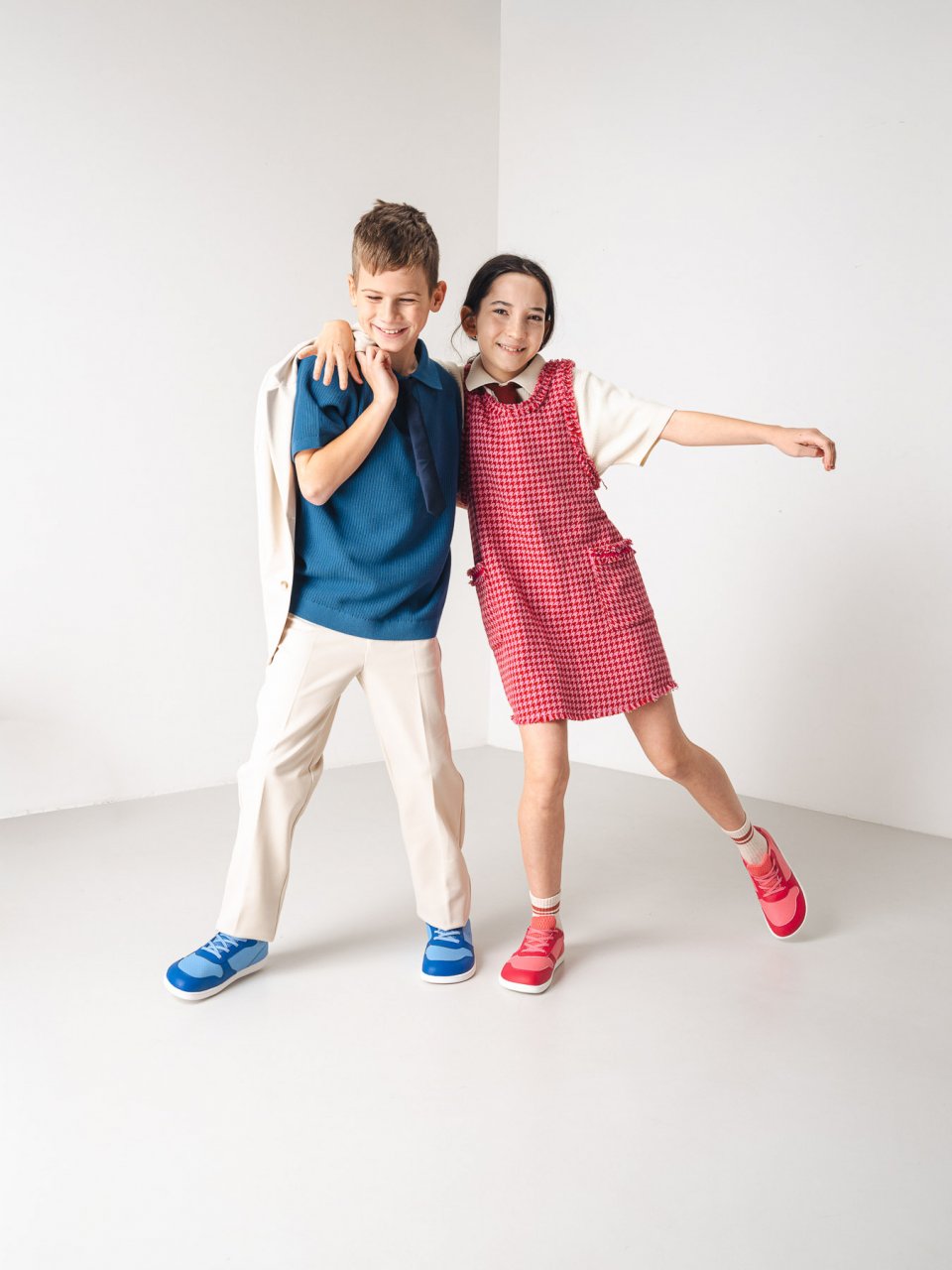 Kids barefoot sneakers Be Lenka Scoot Junior - Light & Dark Pink