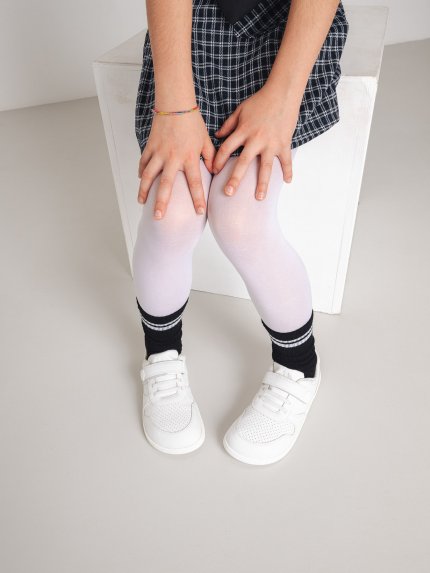 Kids barefoot sneakers Be Lenka Scoot Junior - All White